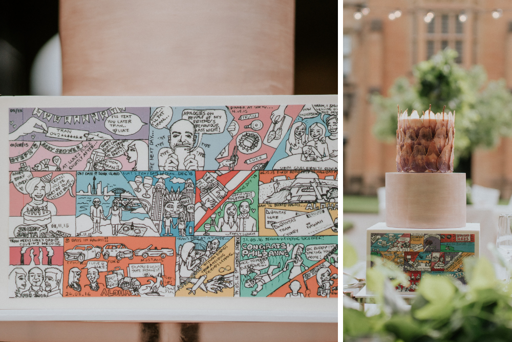 Custom Comic Wedding Cake